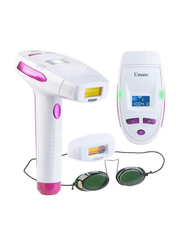 Umate Home Pulsed Light Painless Laser Hair Remover, White