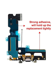 Gennext USB Charging & Headphone Jack Port Dock Connector + Mic Flex Cable + Cellular Antenna Replacement for Apple iPhone 7 Plus, Black