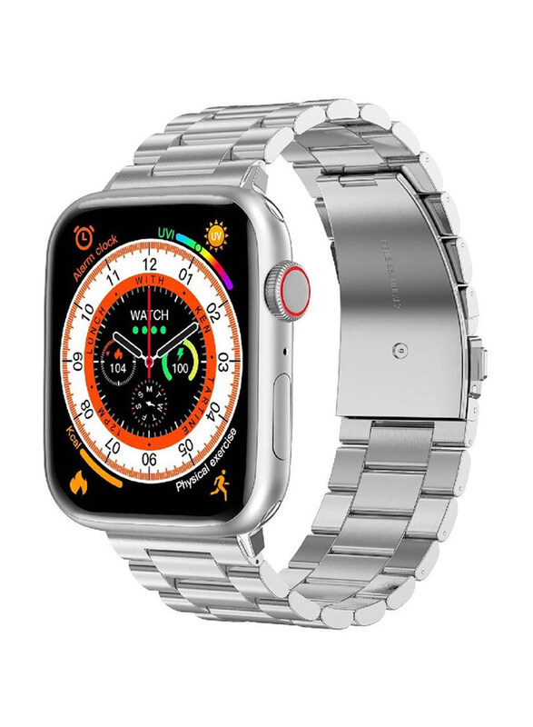 

Gennext 2.05-inch Display Smartwatch with Charging Rotating Crown, Silver