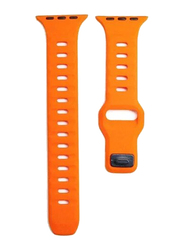 Gennext Breathable Design Replacement Sport Silicone Strap for Apple Watch Ultra & Ultra 2 49mm, Orange