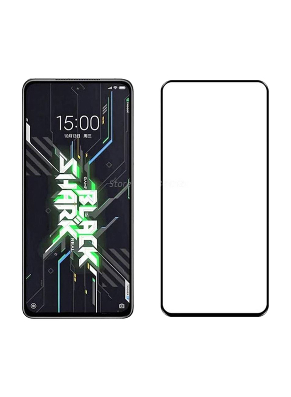 Xiaomi Black Shark 5 Rs 9H Tempered Glass Screen Protector, Clear/Black