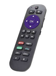 Gennext Universal Remote Control for Roku Player 1 2 3 4 Premiere/+ Express/+ Ultra with 9 More Learning Keys Programmed to Control TV, Black