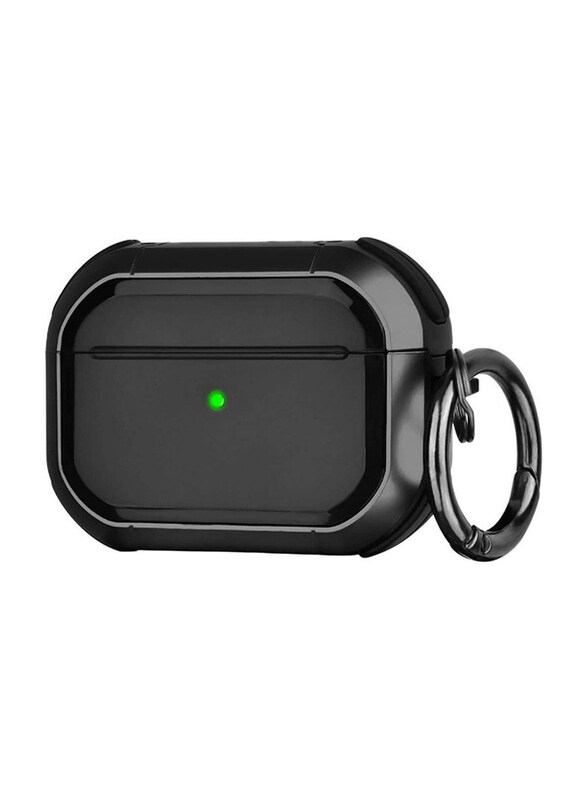 

Gennext Full-Body Rugged Military Grade Protective Cover with Keychain for Apple Airpods 3, Black