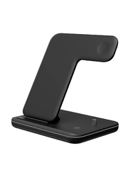 Gennext 3 in 1 Fast Charging Station Z5 Wireless Charger, Black