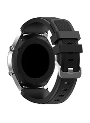 Zoomee Sport Series Silicone Smart watch Strap Band for Huawei Watch GT1/Huawei Watch GT2 46mm/Galaxy S4 46mm/Samsung Active2 44mm/Honor Magic2 46mm, Black