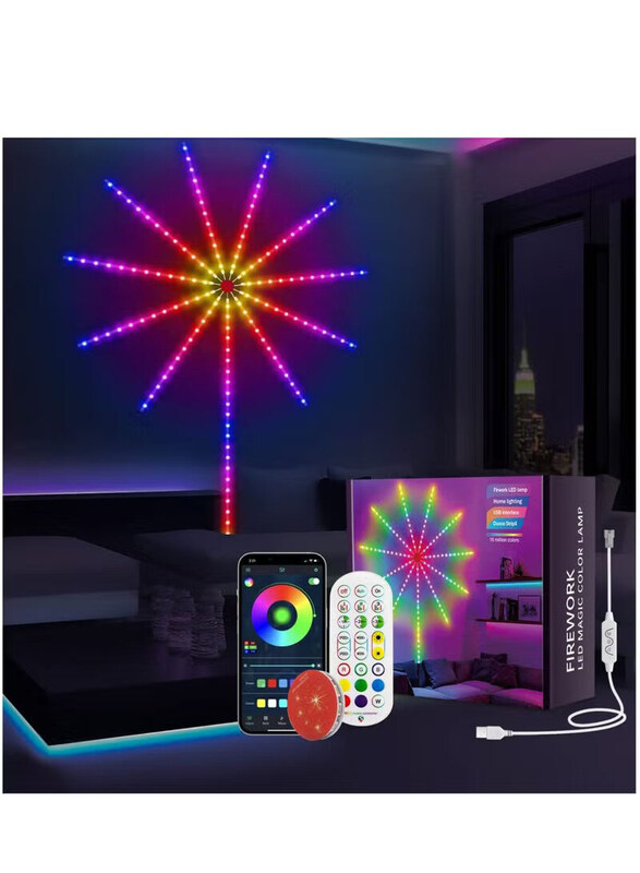 

Zoomee USB Firework Magic Color Smart LED Light Strip with Launch Burst Effect & Remote App Control for Bedroom, Multicolour