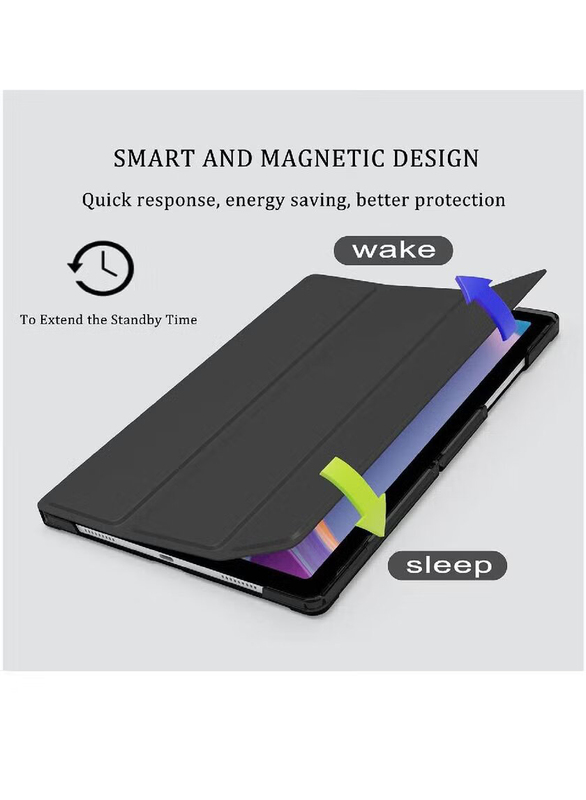 Samsung Galaxy Tab A9 8.7 Inch Slim Tri-fold Stand Auto Wake/Sleep Function/Magnetic Closure Tablet Case Cover, Black