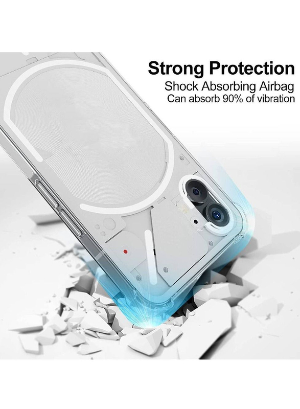 Zoomee Nothing Phone 1 TPU Silicone Case Mobile Phone Case Cover with Airbag Corners, 3 Pieces, Clear