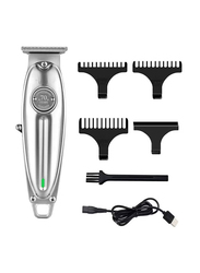 Gennext Professional Rechargeable and Cordless Hair Clipper Trimmer for Men, Silver