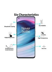 OnePlus Nord CE 5G 9H Scratch Resistant Tempered Glass Shock Absorption Screen Protector, Black/Clear