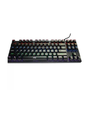 Gennext KL87 TKL RGB Mechanical Gaming English Keyboard Wrist Rest Blue Switch, Black