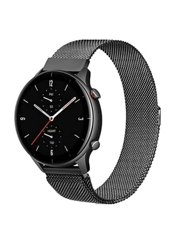 

Gennext Replacement Stainless Steel Magnetic Clasp Strap Compatible for Amazfit GTR 4/GTR 3 Pro/GTR 3/GTR 2e/GTR 2/GTR 47mm, Black