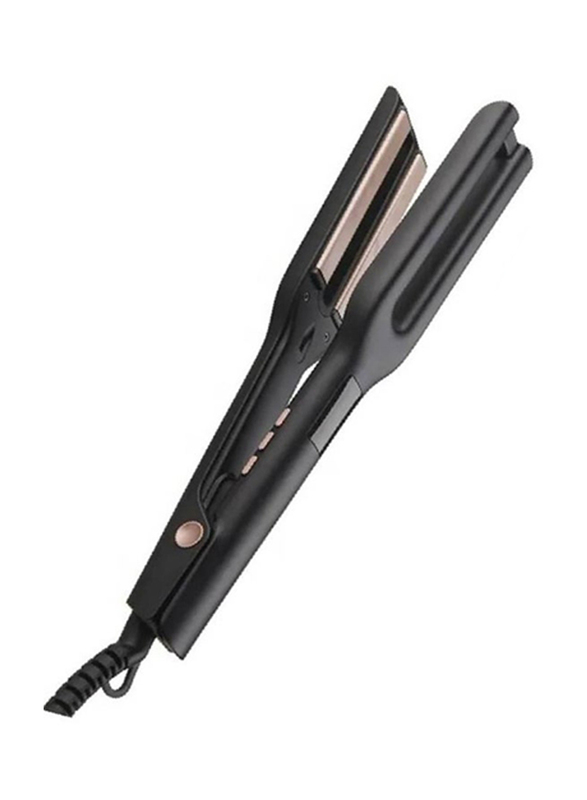 Gennext 2-in-1 New Design Ceramic Flat Iron Hair Straightener & Curler, Black