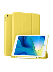 Gennext Apple iPad 9th/8th/7th Generation (2021/2020/2019) 10.2-Inch Mobile Phone Flip Case Cover with Pencil Holder, Yellow