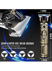 Gennext Wireless Rechargeable Zero Gapped Oil Head Design Trimmer for Men, Gold