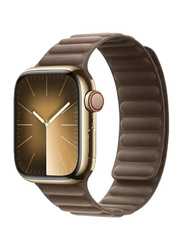 Nylon Link Magnetic Band for Apple Watch Series Ultra 2/9/8 Ultra/8/7/6/5/4/3/SE 45mm 44mm 42mm, Brown