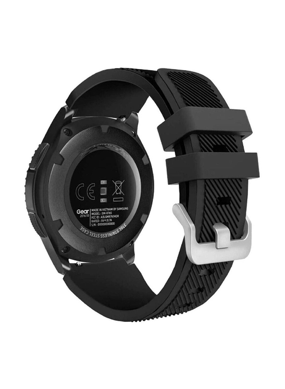 Gennext Replacement Quick Release Sport Silicone Band for Samsung Galaxy Watch 3 45mm/22mm, Black
