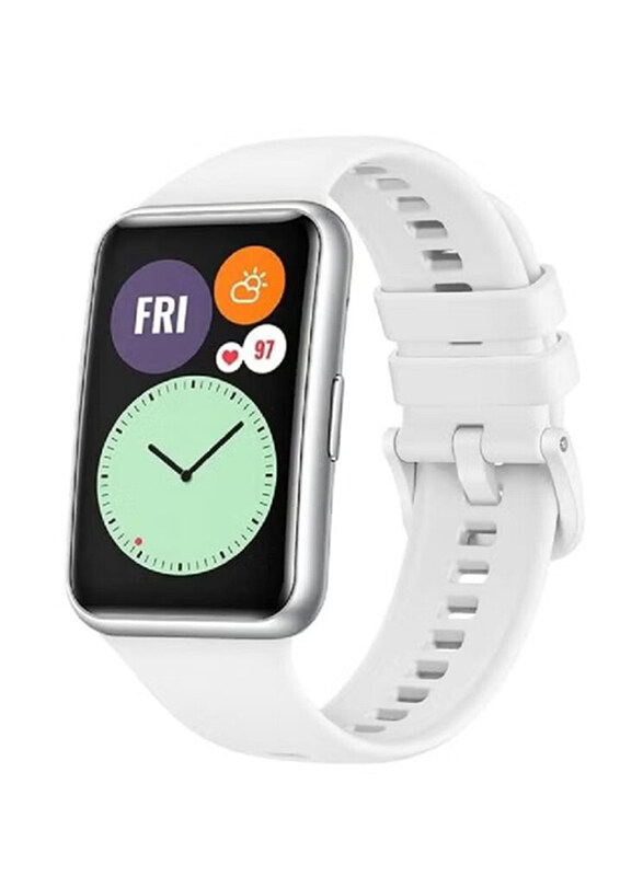 

Gennext Adjustable Silicone Sport Replacement Watch Band for Huawei Watch Fit 2, White
