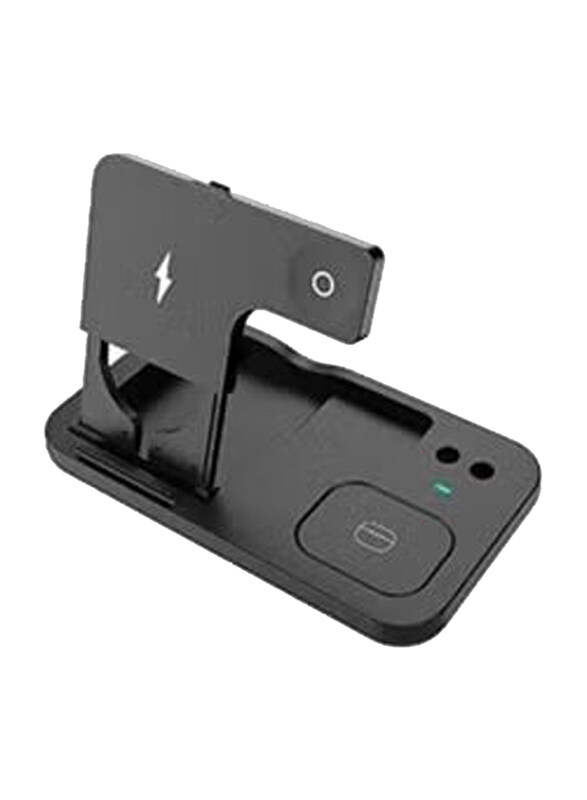 

Gennext Wireless MultiCharge Desktop Stand Pro with Wireless Chargers, Black