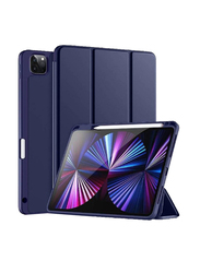 Gennext Apple iPad Pro 11-inch 2021/2020 3rd/2nd Gen Pencil Holder Trifold Stand Protective Case with Soft TPU Back & Auto Wake/Sleep, Purple