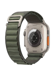 Gennext Two Textile Layers Woven Loop Titanium G-Hook Sport Band for 49mm Watches, Army Green