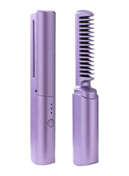 Gennext Rechargeable Mini Hair Straightener Comb, Purple