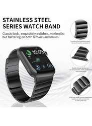 Gennext Stainless Steel Magnetic Replacement Band for Apple Watch 42/44/45/49mm, Black