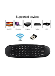 Gennext Universal TV Remote Control with Keyboard for Smart TV, Set-Top Box, Media Player & More, Black