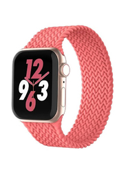 Gennext Sport Elastics Braided Solo Loop Replacement Band for Apple iWatch Series Ultra SE 8/7/6/5/4/3/2/1, Peach