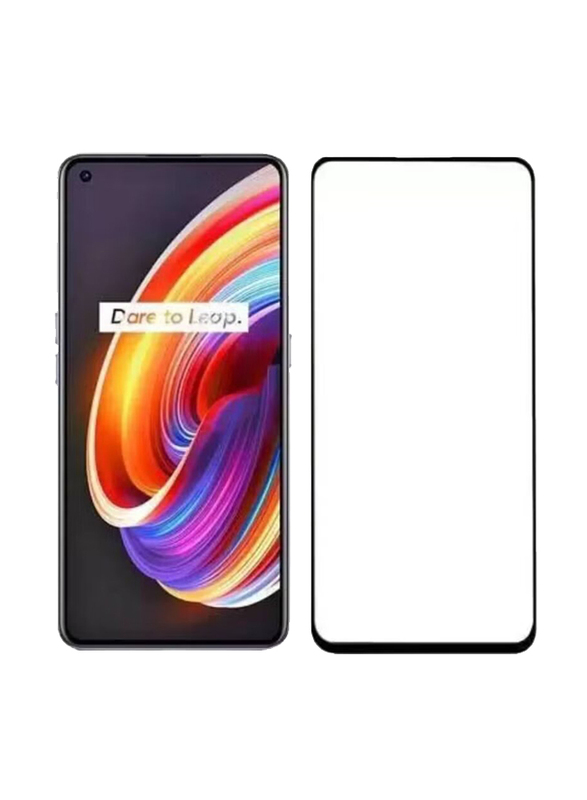 OPPO Reno 7 5G Full Coverage Tempered Glass Screen Protector, Clear/Black