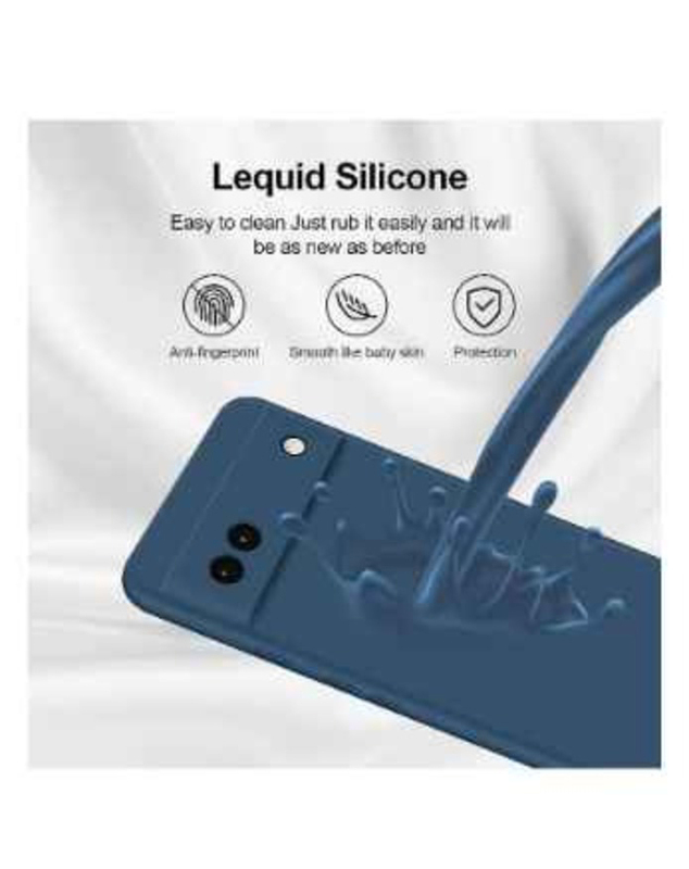 Google Pixel 6a Silicone Mobile Phone Case Cover, Blue