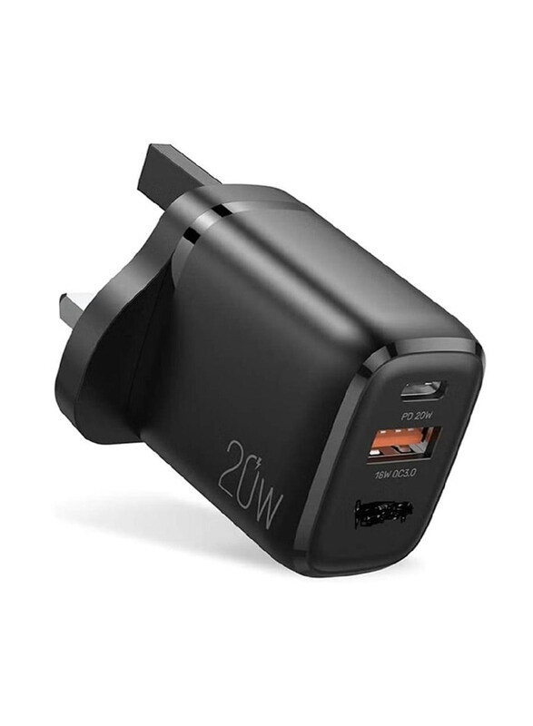 

Gennext 2 Port UK Wall Charger, Black