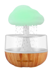 Gennext Raining Cloud Night Light Aromatherapy Essential Oil Diffuser, White/Brown
