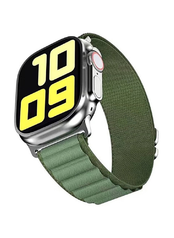 

Zoomee Replacement Nylon Loop Strap with Metal GHook for Apple Watch Series 8/8 Ultra, Green