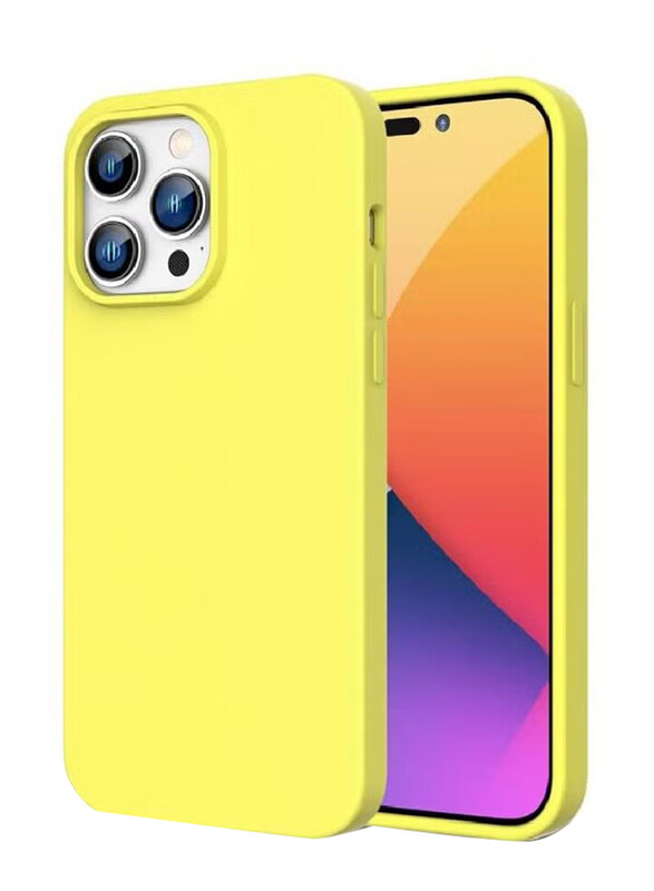 

Generic Apple iPhone 14 Pro Soft Silicone Anti-Scratch Gel Rubber Shockproof Protective Mobile Phone Case Cover, Yellow