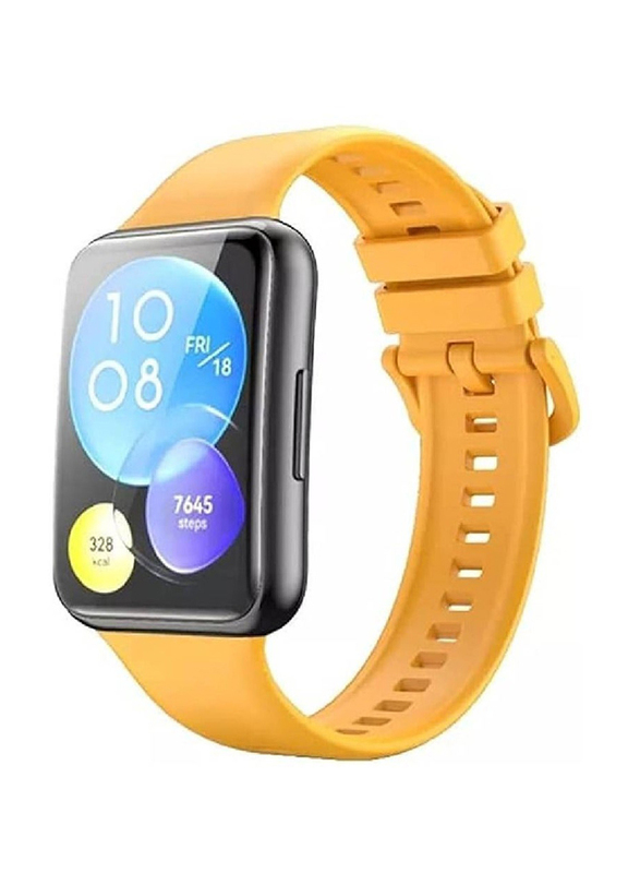 Gennext Silicone Replacement Band Compatible with Huawei Fit 2 Watch, Yellow