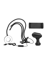 Docooler Universal Mobile Phones Clip-On Mini USB Ring Light, Black