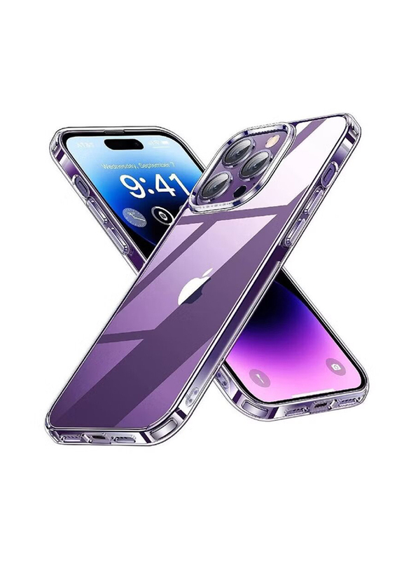 Gennext Apple iPhone 14 Pro Soft Silicone Slim Protective Mobile Phone Case Cover, Clear