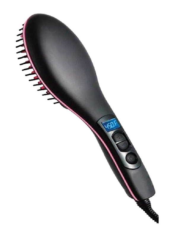 Gennext Instant Magic Silk Straightening Hair Brush Zero Damage for All Hair Type, Black