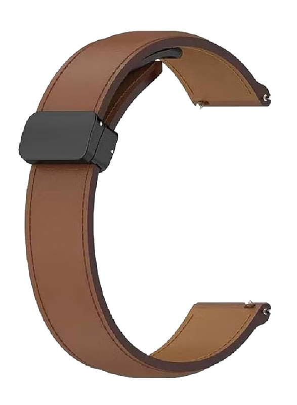 Gennext Replacement Folding Buckle Magnetic Strap for Huawei Watch GT2 Pro/GT4 46mm/Watch 4 Pro/Watch 4/Watch Ultimate/GT3 46mm/Watch 3/Watch 3 Pro/GT3 Pro/GT/GT 2, Brown