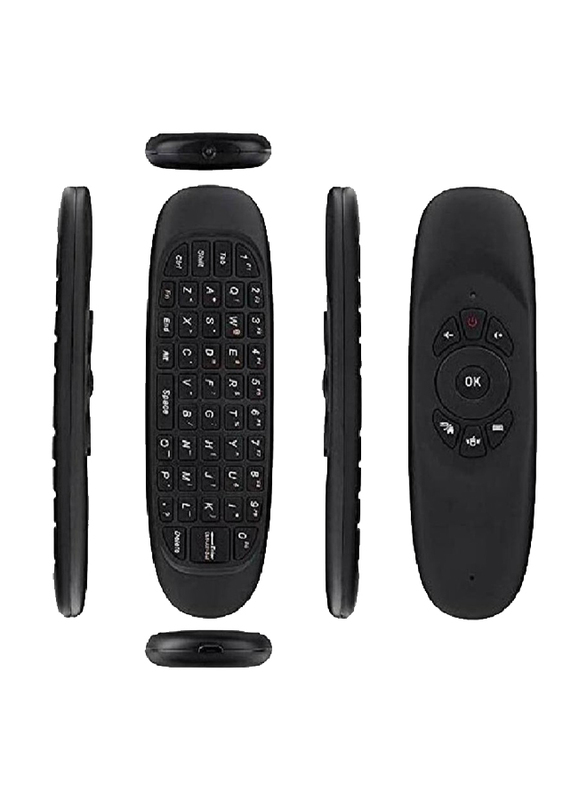 Gennext Universal TV Remote Control with Keyboard for Smart TV, Set-Top Box, Media Player & More, Black