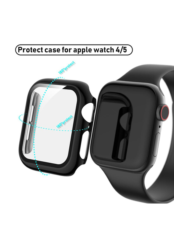 Protective Case Cover for Apple Watch Series 5/4 40mm, Black/Clear