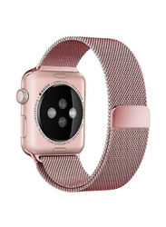 Gennext Stainless Steel Band for Apple Watch Band 38/40mm Series SE 7/6/5/4, Rose Gold