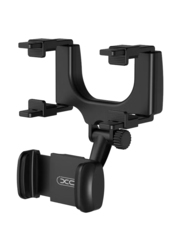 XO C70 Rearview Mirror Car Holder for Smartphones, Black