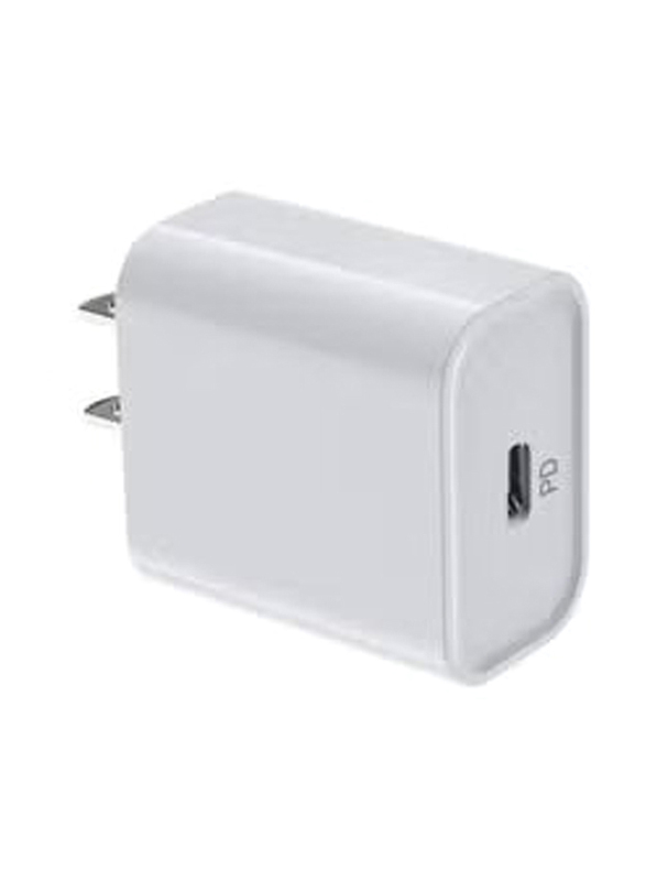 Gennext PD Adapter USB-C Fast Charger for Magsafe Apple iPhone 12, White