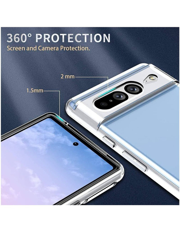 Google Pixel 7 Pro Silicone Soft Protective Super Shockproof Transparent Mobile Case Cover, Clear