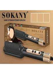 Sokany Professional Hair Straightening Comb Brush for Women, SK-1008, Black