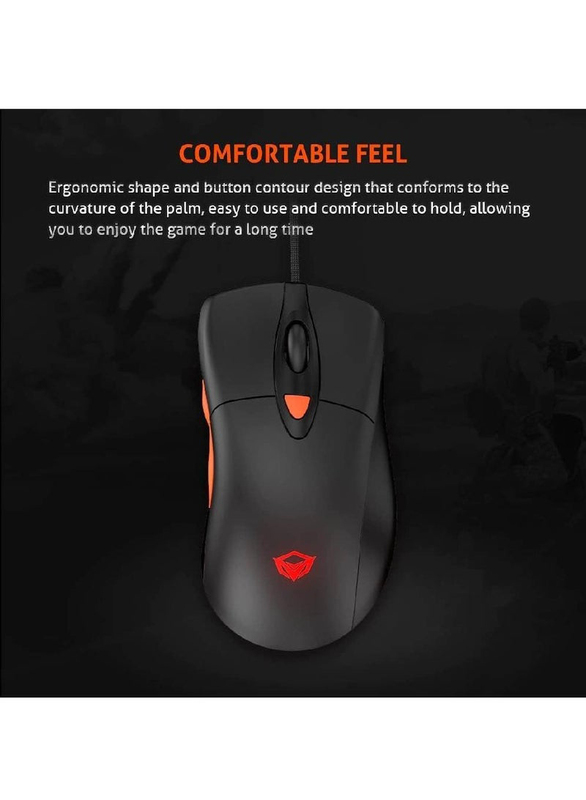 Meetion 4-in-1 Gaming Combo Kit with MT-C505 Anti-Ghost Gaming Keyboard, Gaming Mouse, Backlit Gaming Headphone, High-Precision Gaming Mouse Pad, Red/Black