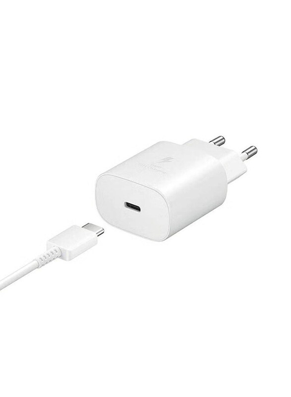 

Gennext Fast Charging Wall Charger, with USB Type-C Charging Cable for Smartphones, White