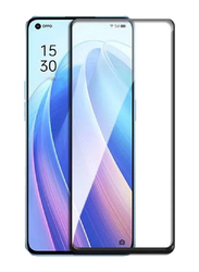 OPPO Reno5 5G 9H Full Coverage Anti-Scratch Tempered Glass Screen Protector, Clear/Black